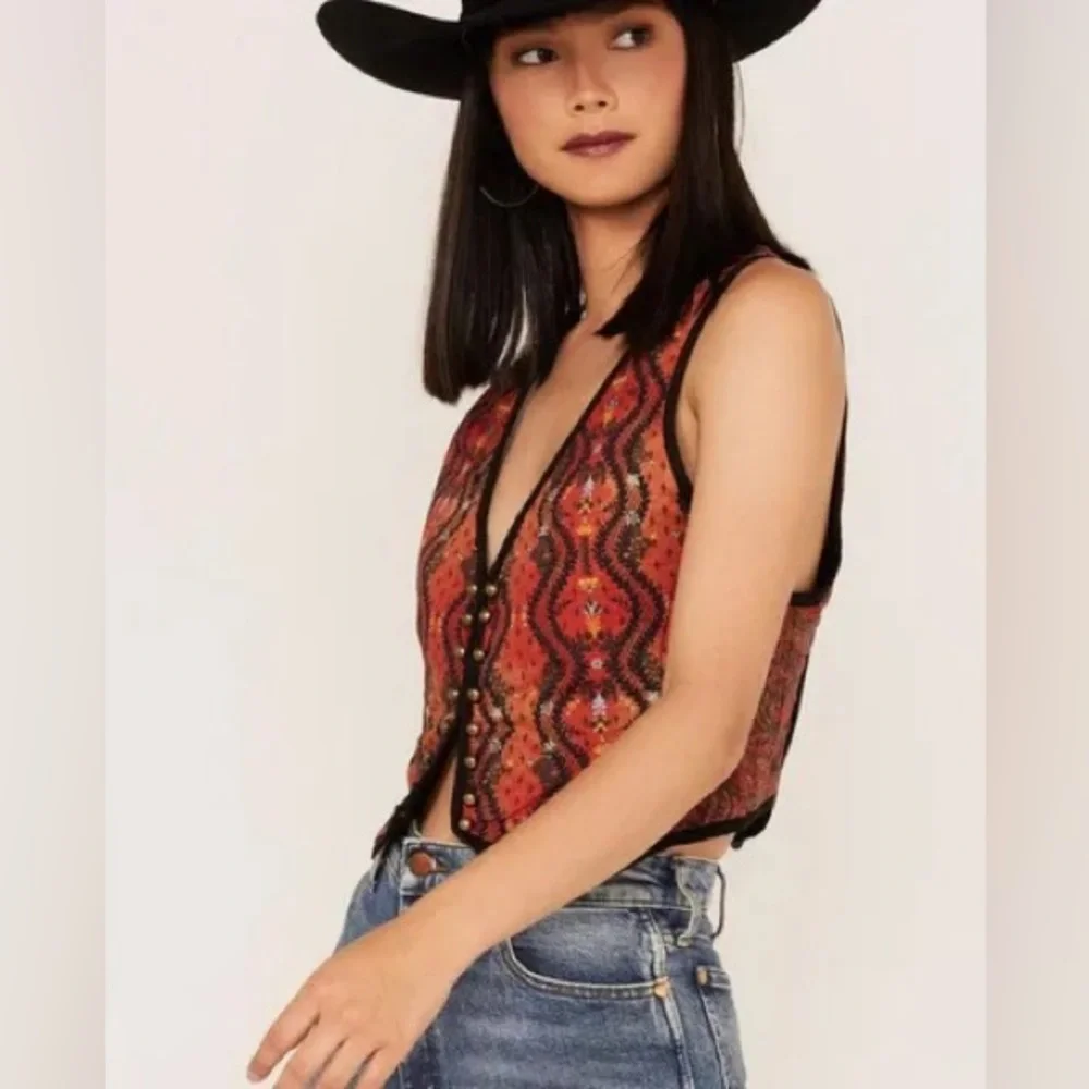 FREE PEOPLE Gemini Vest Boho Festival - Picture 3 of 8
